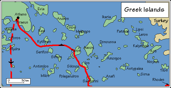 map of greece islands