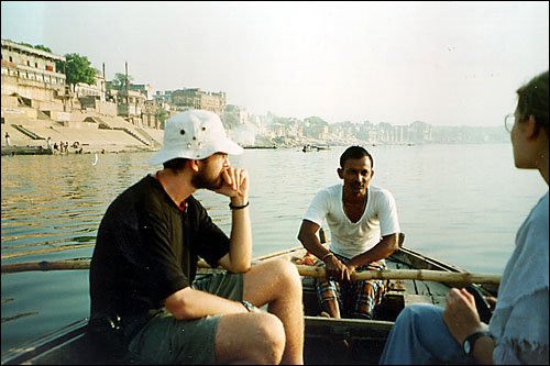 Cruising down the river -- Ganges River, Varanasi, India