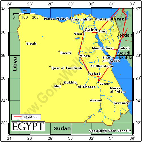 Digital gps maps of egypt