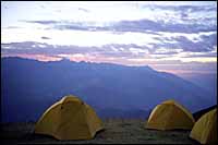 Sunset behind our last campsite near Huischca (13,100') :: Cordillera Blanca, Peru