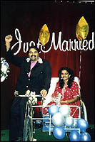 Newlyweds Big John and Mary at the Singapore bridal registry!