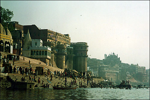Bath time on the ghats -- Varanasi, India