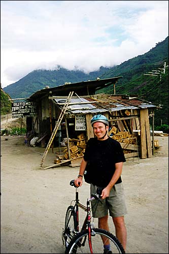 High-tech bike repair -- Banos, Ecuador