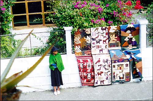 These blankets are everywhere in Ecuador and Venezuela -- Banos, Ecuador