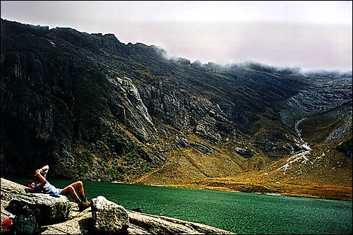 Resting near Humboldt Base Camp -- Humboldt Base Camp, Venezuela