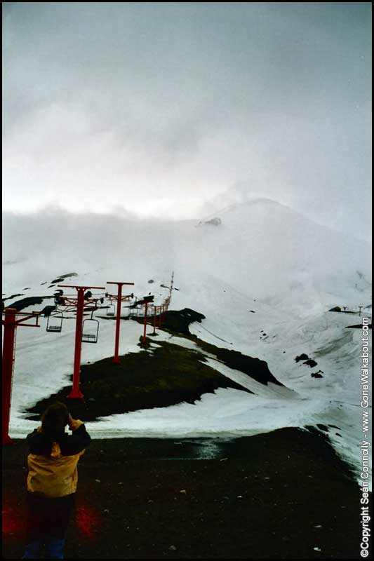 Skilift at base of Vulcan Villarica -- Pucon, Chile